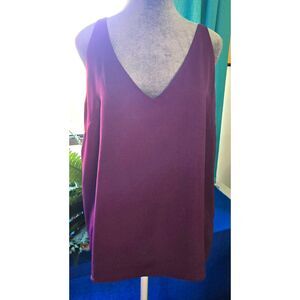 Target "A New Day" Purple V-Neck Tank Blouse Size L